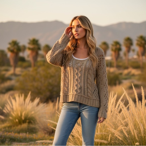 Free People sweater chunky cable knit - Picture 9 of 9